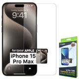 SGIPH15PROMAX - Apple iPhone 15 Pro Max Tempered Glass Screen Protector, 9H Hardness