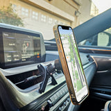 PH212 - Cellet Magnetic Air Vent Car Mount Holder - Universal MagSafe Compatible Phone Stand with Dual Ring Adapter & Stabilizer Leg Compatible with iPhone 18 17 16 15 14 13 12 Pro Max, Samsung Galaxy