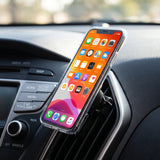CLCMETALP4 - Heavy-Duty Magnetic Phone Mount Metal Plates 4 Pack - 2 Black & 2 White Adhesive Plates for Magnetic Car Mounts, Universal Thin Rectangular Metal Stickers with Protective Film for iPhone & Android