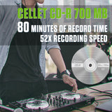 Cellet CD-R 10-Pack – 700MB 80-Minute Blank Discs, 52X Speed for Data, Music, and Photo Recording