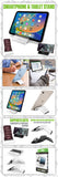 PHDA108WT - Cellet Universal Smartphone & Tablet Stand Holder, Non-Slip Silicone Desktop Phone Dock, Compatible with iPhone, Samsung Galaxy, iPad, Android Tablets, Desk Stand for Home, Office, Kitchen & Travel
