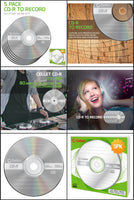 WCD5 - Cellet CD-R 5-Pack – 700MB 80-Minute Blank Discs, 52X Speed for Data, Music, and Photo Recording