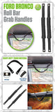 STBRONC - Paracord Roll Bar Grab Handles for Ford Bronco 2021 2022 2023 2024 Accessories, Heavy Duty Interior Grip Handle, Non-Slip Grab Bar for 2/4 Door Bronco, Black Thick Paracord with Metal Buckles, 2-Pack