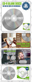 Cellet CD-R 10-Pack – 700MB 80-Minute Blank Discs, 52X Speed for Data, Music, and Photo Recording