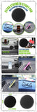 DISK2 - Extra Strength Sticky Gel Pad - Multipurpose Anti-Slip Dash Mount for Phone, Keys, Glasses - Washable & Reusable Double Sided Adhesive Disk for Car, Home, Office - 3.15" Large Round Black, 2-Pack