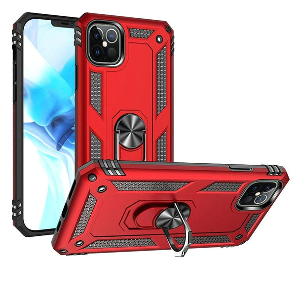 CCIPH14PIFRD - iPhone 14 Plus Ring Magnetic Kickstand Hybrid Case - Red