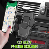 RHCD100 - CD Slot Phone Mount with 360 Degree Cradle Rotation and Stabilizing Knob for Samsung Galaxy S9/S9 Plus, S8/S8 Plus, Galaxy Note 8, Apple iPhone X, 8/8 Plus, and More – by Cellet