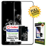 SGSAMS20UF - Samsung Galaxy S20 Ultra Full Coverage Screen Protector, Premium Ultra-Thin Tempered Glass Screen Protector for Samsung Galaxy S20 Ultra (0.3mm) by Cellet