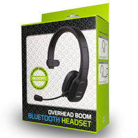 EBBOOMM100 - Overhead Wireless Headset, Premium V5.0 Overhead Wireless Noise Cancelling Headphones with Boom Microphone, Type-C Charging Cable and 3.5mm Adapter Compatible to Wireless Enabled Devices and 3.5mm Devices - Black