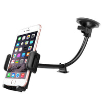 PH5SIL -  Windshield/Dashboard Phone Mount, Heavy Duty Windshield/Dashboard Phone Mount Holder with Reusable Sticky Suction Cup