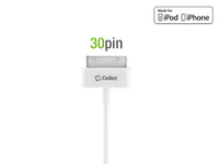 PIPHGW - Cellet MFi 5 Watt / 1 Amp Car Charger with Blue LED For Apple iPhone 4, 3GS, 3G, iPod Touch, & Nano