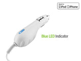 PIPHGW - Cellet MFi 5 Watt / 1 Amp Car Charger with Blue LED For Apple iPhone 4, 3GS, 3G, iPod Touch, & Nano