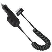 PSAMTABX - Samsung Car Charger, Samsung 30 Pin Car Charger with Coil Cable