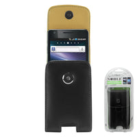 NOBLVS - Cellet Black Vertical Noble Case with Cellet Removable Spring Clip For Samsung Infuse 4G & Galaxy S2