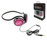EP3560PK - Cellet Pink 3.5mm Stereo Neckband Earhook Hands Free Headset with Microphone (on & off switch)