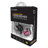 EP3560PK - Cellet Pink 3.5mm Stereo Neckband Earhook Hands Free Headset with Microphone (on & off switch)