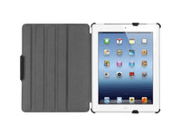 LAPPIPD303 - Apple iPad 3 Black Leather Case With Media Kickstand 4 Adjustable Angles
