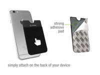 CRSLVWT - EZStick Universal ID/Credit Card Holder for Smartphones - White