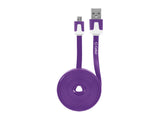 DAMICROHPR - Cellet 4 Ft. Flat Wire Micro USB Charging/Data Cable - Purple