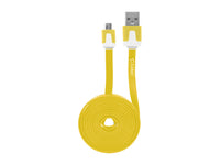 DAMICROHYL - Cellet 4 Ft. Flat Wire Micro USB Charging/Data Cable - Yellow