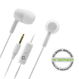 EP35PSTWT - Cellet In-Ear 3.5mm Wired Headphones, Hands-Free Stereo Earbuds with Microphone - White