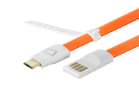 DAMICROGOR - Cellet 3 Ft. Flat Wire Micro USB Charging/Data Sync Cable - Orange