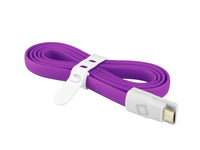 DAMICROGPR - Cellet 3 Ft. Flat Wire Micro USB Charging/Data Sync Cable - Purple