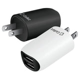 TCUSBN2BK - Cellet 10 Watt/2.1 Amp Dual USB Home Charger (Cable Sold Separately) - Black