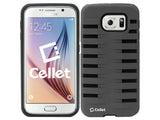 CCSAMS6QGY - Cellet Dual Layer Weave White/Black Armor Guard Case for Samsung Galaxy S6