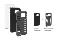 CCSAMS6QGY - Cellet Dual Layer Weave White/Black Armor Guard Case for Samsung Galaxy S6