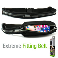 ACWAIST - Sweat Resistant Fitness Exercise Storage Belt with Dual Pockets Fanny Pack