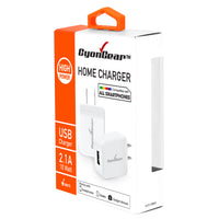 TCUSB21GWT - CyonGear 10W / 2.1 Amp Hi-Powered USB Home Charger - White
