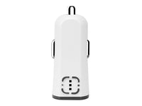PUSBW21WT - RUIZ by Cellet Universal 2.1A (10W) USB Car Charger - White / Gray