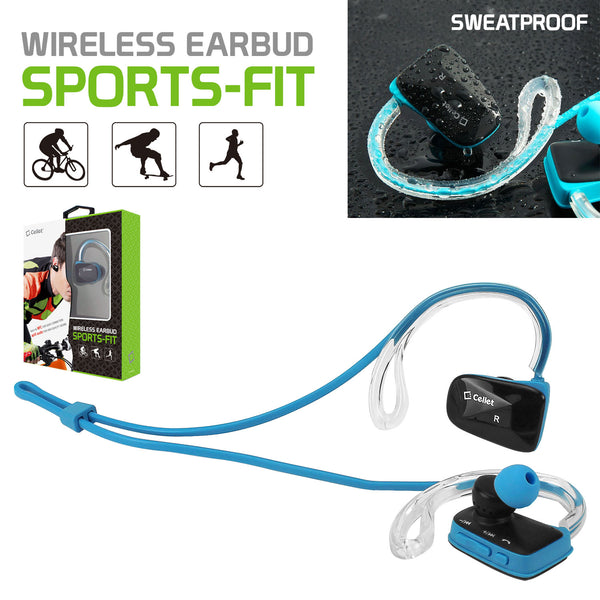 BTACTIVEBL - Cellet Sports-Fit Wireless Version V4.1 Stereo Headset with NFC Connection - Blue