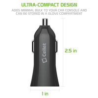 PQC30BK - Quick Charge 3.0 Car Charger, Ultra-Compact USB Car Charger with Quick Charge 3.0 for Smartphones and Tablets (Compatible to QC 1.0 & QC 2.0 Devices) - Black