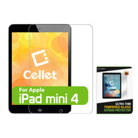 SGIPHMINI4 - iPad Mini 4 Tempered Glass Screen Protector, Cellet Premium Tempered Glass Screen Protector for iPad Mini 4