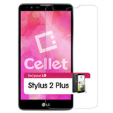 SGLGGSTY2P - LG Stylus 2 Plus Tempered Glass Screen Protector, Cellet 0.33mm Premium Tempered Glass Screen Protector for LG Stylus 2 Plus (9H Hardness)