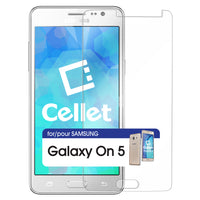 SGSAMON5 - Samsung Galaxy On 5 Tempered Glass Screen Protector, Cellet 0.33mm Premium Tempered Glass Screen Protector for Samsung Galaxy On 5 (9H Hardness)
