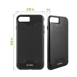 CCIPH71BK - Cellet Discovery Series 2-Layer Case with Built-In Card Slot for Apple iPhone SE 2020 / 8 / 7 - Black