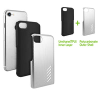 CCIPH75PK - iPhone SE 2020 / 8 / 7 Dual Layer Anti-Slip Aviator Series Heavy Duty Phone Case - Pink/ Gray