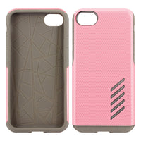 CCIPH75PK - iPhone SE 2020 / 8 / 7 Dual Layer Anti-Slip Aviator Series Heavy Duty Phone Case - Pink/ Gray