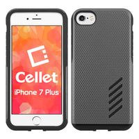 CCIPH7P5GY - iPhone 7/ 8 Plus Dual Layer Anti-Slip Aviator Series Heavy Duty Phone Case - Space Gray/Black