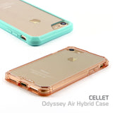 CCIPH76GR - iPhone SE 2020 / 8 / 7 Heavy Duty HD Clear Ultra Slim Hybrid Phone Case - Green/Clear