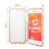 CCIPH76PK - iPhone SE 2020 / 8 / 7 Heavy Duty HD Clear Ultra Slim Hybrid Phone Case - Clear/ Pink