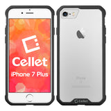 CCIPH7P6BK - iPhone 7/ 8 Plus Heavy Duty HD Clear Ultra Slim Hybrid Phone Case - Black/Clear
