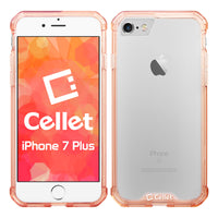 CCIPH7P6PK - iPhone 7/ 8 Plus Heavy Duty HD Clear Ultra Slim Hybrid Phone Case - Clear/ Pink