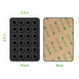SCUPBK - Cellet Multipurpose Mini Suction Cup Mat with Strong 3M Adhesive - Black