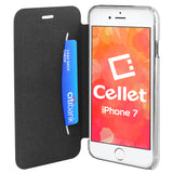 CCIPH74BK - iPhone SE 2020 / 8 / 7 Folio Case, Cellet Folio Case with Credit Card Slot for iPhone 8/7