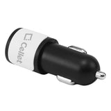 PUSB10W- High Power Dual USB Car Charger, Cellet 2.1A/10W Dual USB Car Charger (Type-C Cable Included) - White