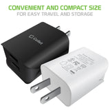 TCAPP824HBK - UL Certified Compact Home Charger for Apple Devices, 12 Watt (2.4Amp) Home Charger with Dual Ports and 3.3 ft. Apple MFI Certified Lightning Cable compatible to iPhone XS Max, XS, XR, X, 8/8 Plus, iPad, iPad Mini 4/3/2 and more - Black